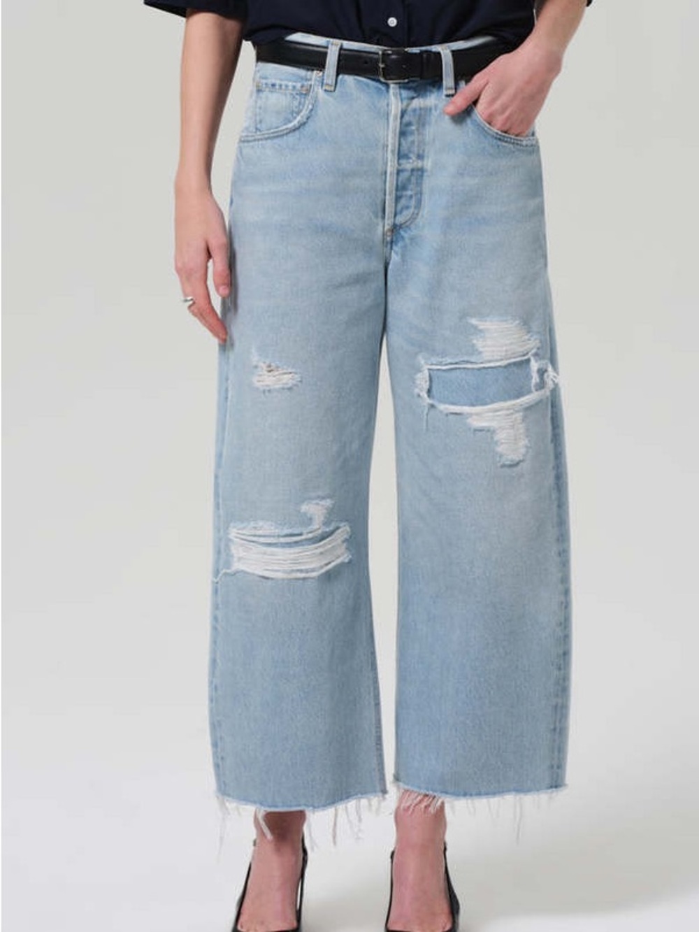 Citizens of Humanity Ayla Raw Hem Crop Jeans Size 28 NWT